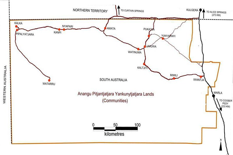APY Lands Map